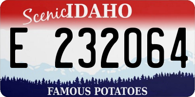 ID license plate E232064