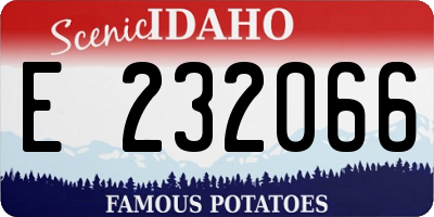 ID license plate E232066