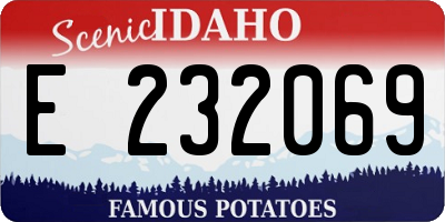 ID license plate E232069
