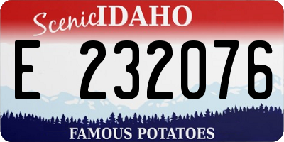 ID license plate E232076
