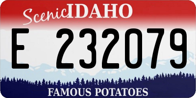 ID license plate E232079