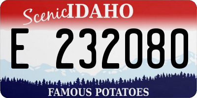 ID license plate E232080