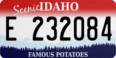 ID license plate E232084