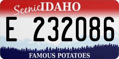 ID license plate E232086