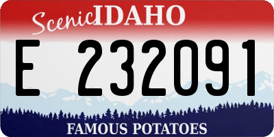 ID license plate E232091
