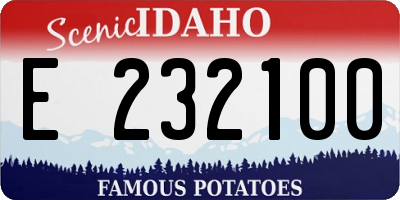 ID license plate E232100