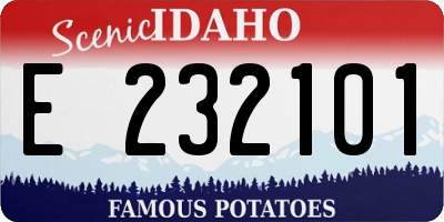 ID license plate E232101