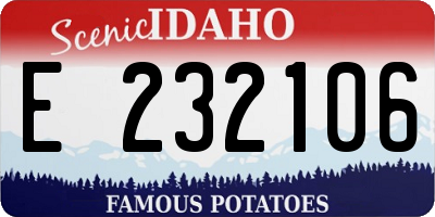 ID license plate E232106