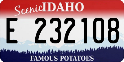 ID license plate E232108