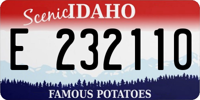 ID license plate E232110