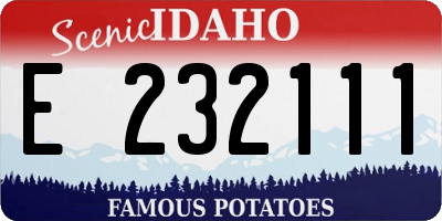 ID license plate E232111