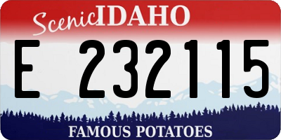ID license plate E232115