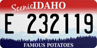ID license plate E232119