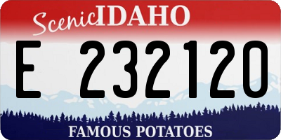 ID license plate E232120