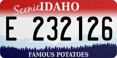 ID license plate E232126