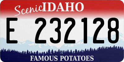 ID license plate E232128