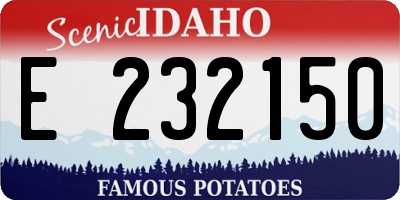 ID license plate E232150