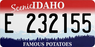 ID license plate E232155