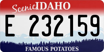 ID license plate E232159