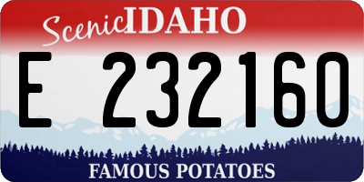 ID license plate E232160