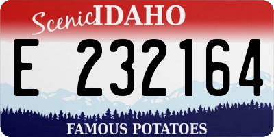 ID license plate E232164