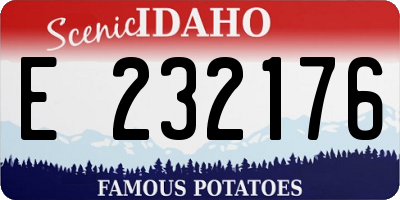 ID license plate E232176
