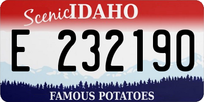 ID license plate E232190