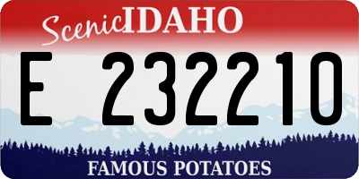 ID license plate E232210