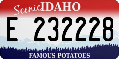 ID license plate E232228