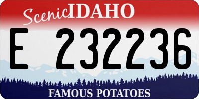 ID license plate E232236