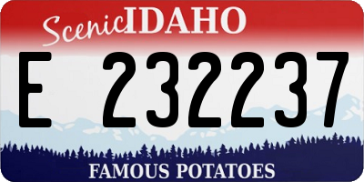 ID license plate E232237
