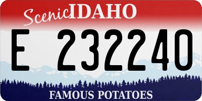 ID license plate E232240