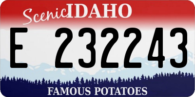 ID license plate E232243