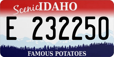 ID license plate E232250