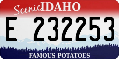 ID license plate E232253