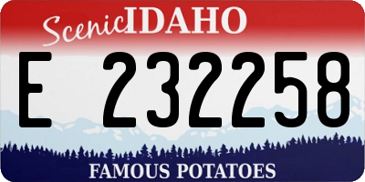 ID license plate E232258