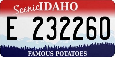 ID license plate E232260