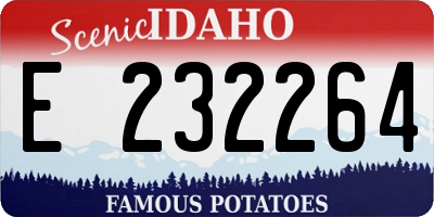 ID license plate E232264
