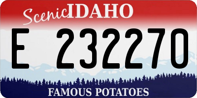 ID license plate E232270
