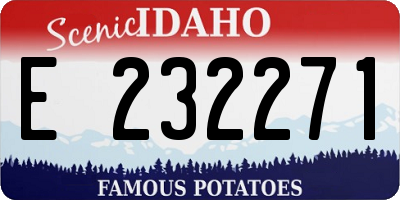 ID license plate E232271