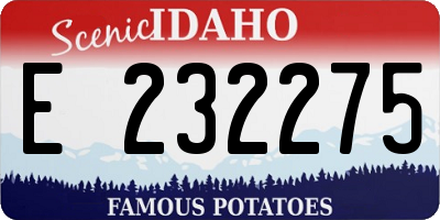 ID license plate E232275