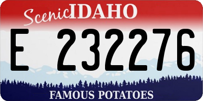 ID license plate E232276