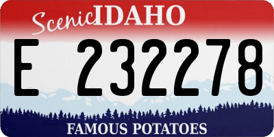 ID license plate E232278
