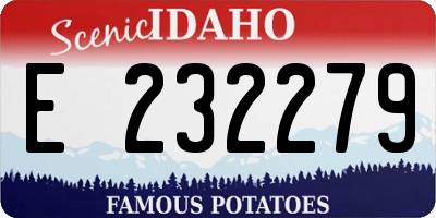 ID license plate E232279