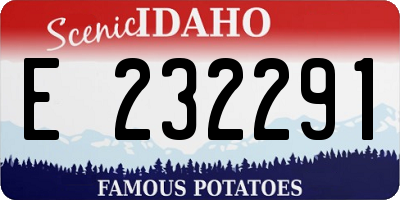 ID license plate E232291