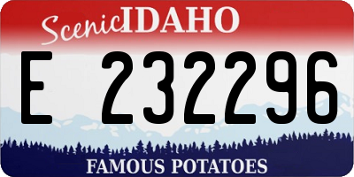 ID license plate E232296