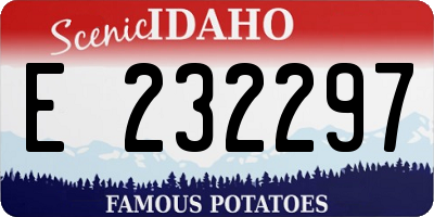 ID license plate E232297