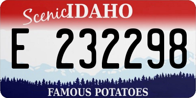 ID license plate E232298