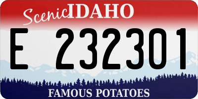 ID license plate E232301