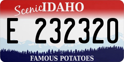 ID license plate E232320